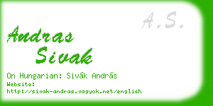 andras sivak business card